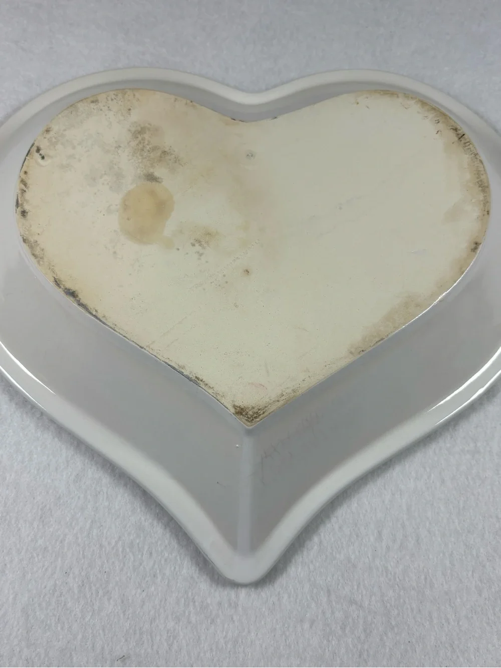 Heavy Heart-Shaped Stoneware Serving Bowl Platter | Primitive Country Farmhouse